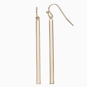NWT Gold LC Lauren Conrad Stick Linear Drop Earrings!